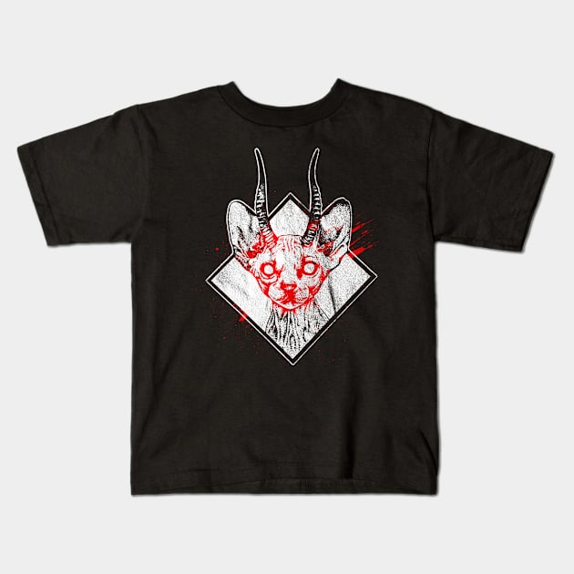 Satan Dog Kids T-Shirt by Cooldruck